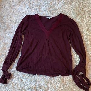 Lucky brand maroon blouse